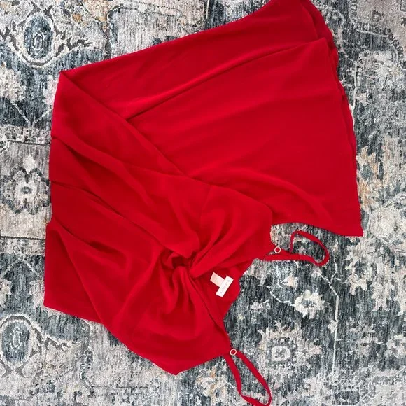 Vintage Cacique red crepe night gown long slip dress - Picture 9 of 11